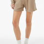 Bella + Canvas Womens Cutoff Sweatshorts w/ Pockets - Tan - COMING SOON