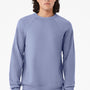 Bella + Canvas Mens Sponge Fleece Crewneck Sweatshirt - Lavender Blue