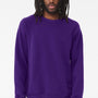 Bella + Canvas Mens Sponge Fleece Crewneck Sweatshirt - Team Purple