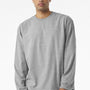 Bella + Canvas Mens Long Sleeve Crewneck T-Shirt - Heather Grey - COMING SOON