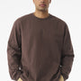 Bella + Canvas Mens Long Sleeve Crewneck T-Shirt - Cocoa Brown - COMING SOON