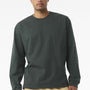 Bella + Canvas Mens Long Sleeve Crewneck T-Shirt - Huntre Green - COMING SOON