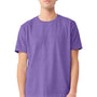 Bella + Canvas Mens Garment Dyed Short Sleeve Crewneck T-Shirt - Washed Purple - NEW