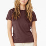 Bella + Canvas Womens CVC Short Sleeve Crewneck T-Shirt - Heather Maroon