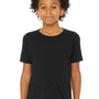 Bella + Canvas Youth Jersey Short Sleeve Crewneck T-Shirt - Solid Black