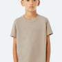 Bella + Canvas Youth Jersey Short Sleeve Crewneck T-Shirt - Tan