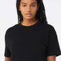 Bella + Canvas Womens Jersey Cropped Short Sleeve Crewneck T-Shirt - Black