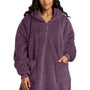 Port Authority Mens Plush Fleece Poncho w/ Pockets - Deep Mist Purple - NEW