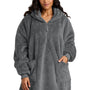 Port Authority Mens Plush Fleece Poncho w/ Pockets - Smoke Grey - NEW