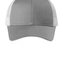 Port Authority Hats Mens Low Profile Snapback Trucker Hat - Heather Grey/White