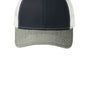 Port Authority Hats Mens Adjustable Trucker Hat - Rich Navy Blue/Heather Grey/White