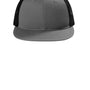 Port Authority Hats Mens Snapback Flat Bill Trucker Hat - Steel Grey/Black