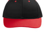 Port Authority Hats Mens Snapback Hat - Black/True Red