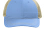 Port Authority Hats Mens Snapback Trucker Hat - Carolina Blue/Tan