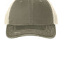 Port Authority Hats Mens Distressed Mesh Back Adjustable Hat - Light Olive Green/Stone