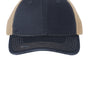 Port Authority Hats Mens Distressed Mesh Back Adjustable Hat - River Navy Blue/Khaki