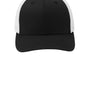 Port Authority Hats Mens Stretch Fit Hat - Black/White
