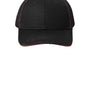 Port Authority Hats Mens Adjustable Hat - Black/Red