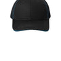 Port Authority Hats Mens Adjustable Hat - Black/Shock Blue