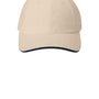 Port Authority Hats Mens Dry Zone Moisture Wicking Adjustable Hat - Stone/Classic Navy Blue