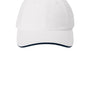 Port Authority Hats Mens Dry Zone Moisture Wicking Adjustable Hat - White/Classic Navy Blue