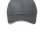 Port & Company Hats Mens Sandwich Bill Adjustable Hat - Charcoal Grey/White