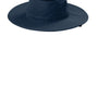 Port Authority Hats Mens Moisture Wicking Ventilated Wide Brim Hat - Dress Navy Blue