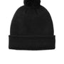 Port Authority Hats Unisex Cozy Pom Beanie - Deep Black