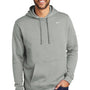 Nike Mens Club Fleece Hooded Sweatshirt Hoodie w/ Pouch Pocket - Heather Dark Grey