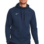 Nike Mens Therma-Fit Moisture Wicking Fleece Hooded Sweatshirt Hoodie w/ Pouch Pocket - Team Navy Blue