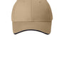 Port & Company Hats Mens Sandwich Bill Adjustable Hat - Khaki Brown/Navy Blue