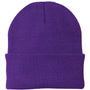 Port & Company Hats Unisex Knit Beanie - Athletic Purple