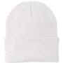Port & Company Hats Unisex Knit Beanie - White