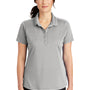 CornerStone Womens Select Moisture Wicking Short Sleeve Polo Shirt - Light Grey