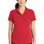 CornerStone Womens Select Moisture Wicking Short Sleeve Polo Shirt - Red