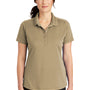 CornerStone Womens Select Moisture Wicking Short Sleeve Polo Shirt - Tan
