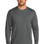 CornerStone Mens Workwear Pro Long Sleeve Crewneck T-Shirt w/ Pocket - Metal Grey - COMING SOON