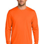 CornerStone Mens Workwear Pro Long Sleeve Crewneck T-Shirt w/ Pocket - Safety Orange - COMING SOON