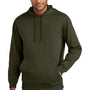 CornerStone Mens Tough Fleece Hooded Sweatshirt Hoodie w/ Pouch Pocket - Tundra Green