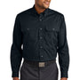 CornerStone Mens Select Ripstop Stain Resistant Long Sleeve Button Down Shirt w/ Pockets - Navy Blue