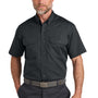 CornerStone Mens Select Ripstop Stain Resistant Short Sleeve Button Down Shirt w/ Pockets - Echo Steel Grey