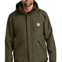 Carhartt Mens Storm Defender Shoreline Waterproof Full Zip Hooded Jacket - Moss Green