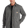 Carhartt Mens Rugged Flex Fleece Lined Button Down Shirt Jacket - Shadow Grey