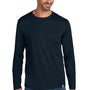 Carhartt Mens Force Sun Defender Moisture Wicking Long Sleeve Crewneck T-Shirt - Navy Blue