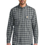 Carhartt Mens Rugged Flex Plaid Long Sleeve Button Down Shirt - Plaid Steel Navy Blue - COMING SOON