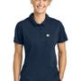 Carhartt Womens FLD & RSCU Short Sleeve Polo Shirt w/ Pocket - Dark Navy Blue - NEW