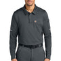 Carhartt Mens FLD & RSCU Long Sleeve Polo Shirt w/ Pocket - Pewter Grey - NEW