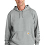 Carhartt Mens Hooded Sweatshirt Hoodie w/ Pouch Pocket - Heather Grey