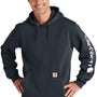Carhartt Mens Hooded Sweatshirt Hoodie w/ Pouch Pocket - New Navy Blue