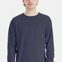 ComfortWash By Hanes Mens Long Sleeve Crewneck T-Shirt - Anchor Slate Blue